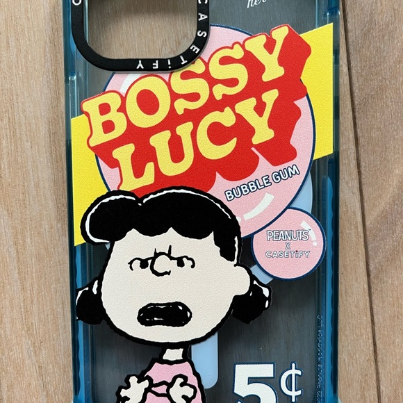 Casetify Snoopy Bossy Lucy Bubble Gum case w Megasafe IPhone 13 mini - Picture 4 of 5